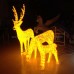 3d christmas warm white deer motif light 02