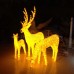 3d christmas warm white deer motif light 02
